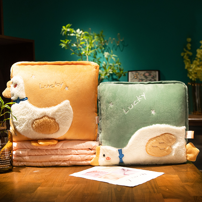 速发抱枕被子冬用加厚两二办公室午睡枕头被汽车内折叠靠枕毯子季