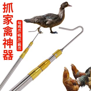 速发抓鸡神器逮鸡鸡子捉殖工具养钩场捕鸡捕鸭捕鹅脚套捉鸡钩户外