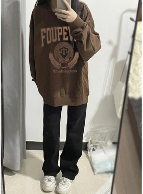 速发大码mm胖薄卫衣潮r022 初秋美式vibe雅痞ove2size高街外套