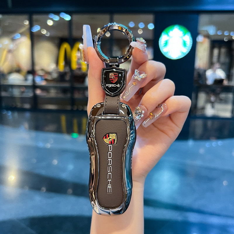 适用保时捷Panamera帕拉梅拉卡宴包Macan车钥匙套718Taycan扣男女