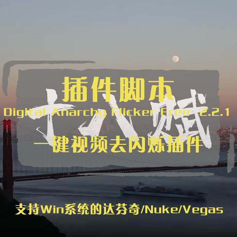 Digital Anarchy Flicker Free插件在ae中对视频素材一键去闪烁