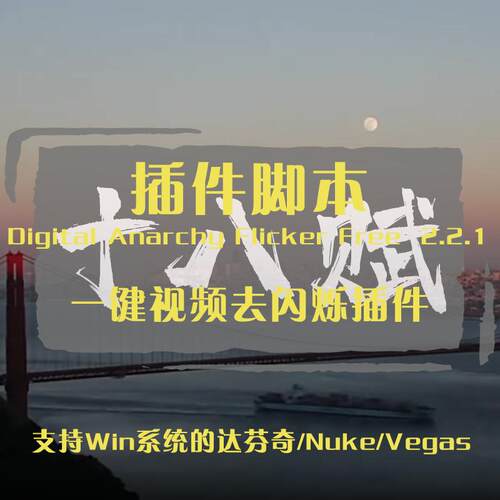 Digital Anarchy Flicker Free插件在ae中对视频素材一键去闪烁