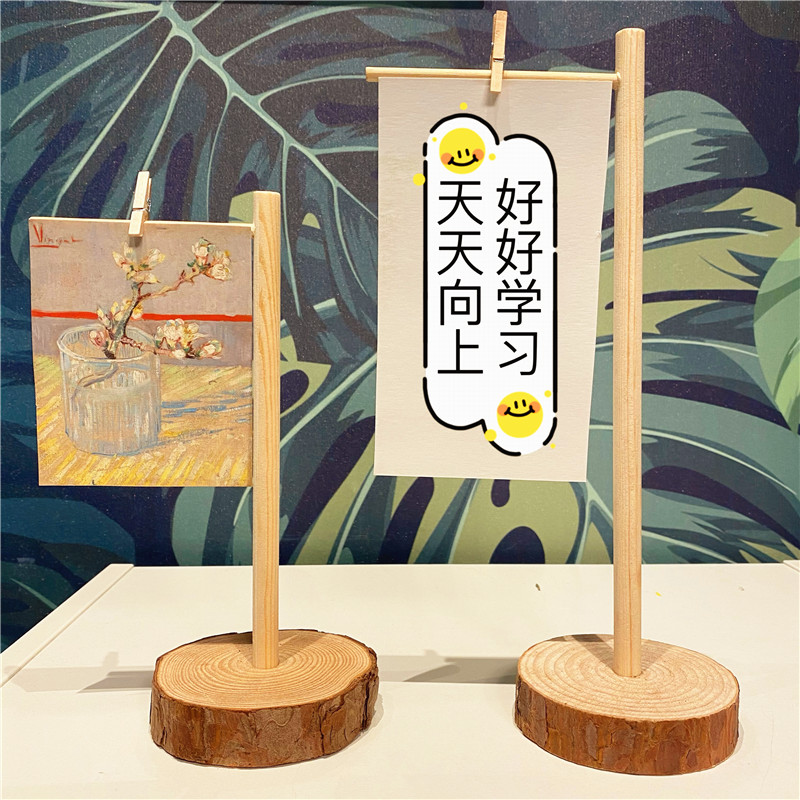 刀旗彩旗旗杆底座定做订做幼儿园环创手工挂旗小旗子桌面摆件实木