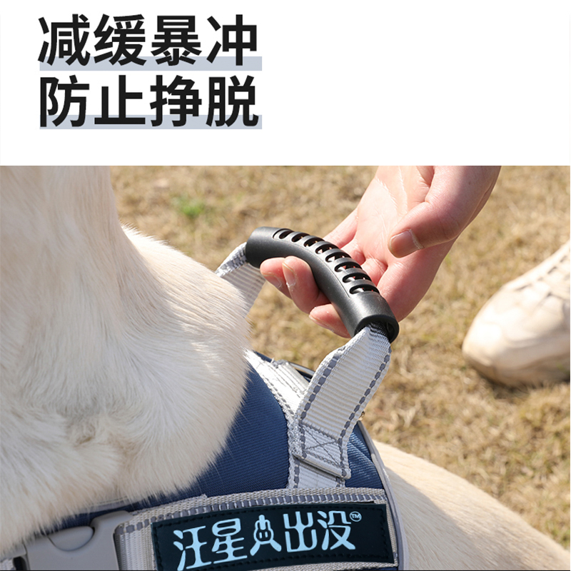 狗狗牵引绳胸背式中大型犬狗狗牵引绳拉布拉多狗绳子防爆冲胸背带