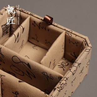 复古 手工竹编收纳盒带盖长方形整理盒子分格防尘茶具收纳筐新中式