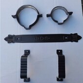 铝合金50 100圆管金属圆落水管排水管接下水管管卡支架固定件