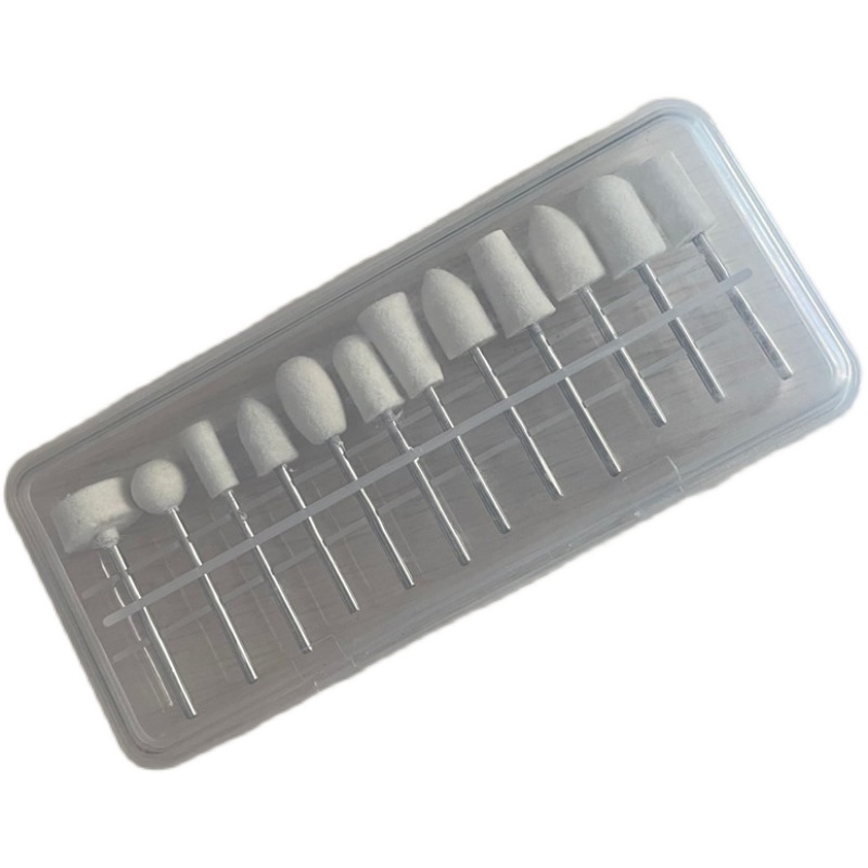 羊毛磨头抛光轮打磨头金属玉器玻璃镜面抛光蜡抛光电磨配件2.35柄