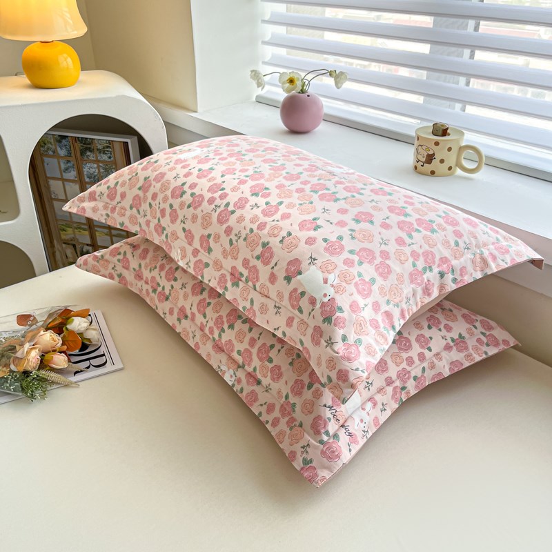 纯棉枕套30x50一对装碎花儿童全棉枕头套40x60记忆枕芯套48x74cm