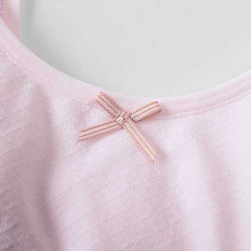 女童背心发育期后背透气网纱小学生初中生内穿纯棉打底内衣夏季薄