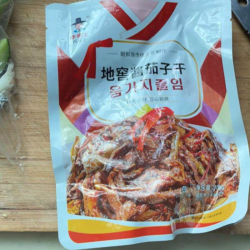 延边朝鲜族李窖主酱茄子干辣椒延边风味酱香浓郁东北酱茄子下饭菜