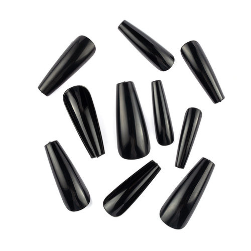 100PCS False Nail Artificial Nails Tips Black Arcylic Fake