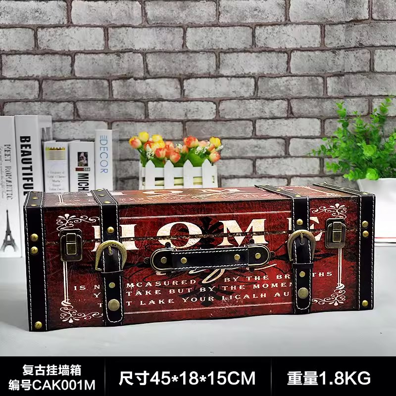 好货美式复古行李箱挂件墙面装饰品创意家居卧室墙饰酒吧墙壁墙上