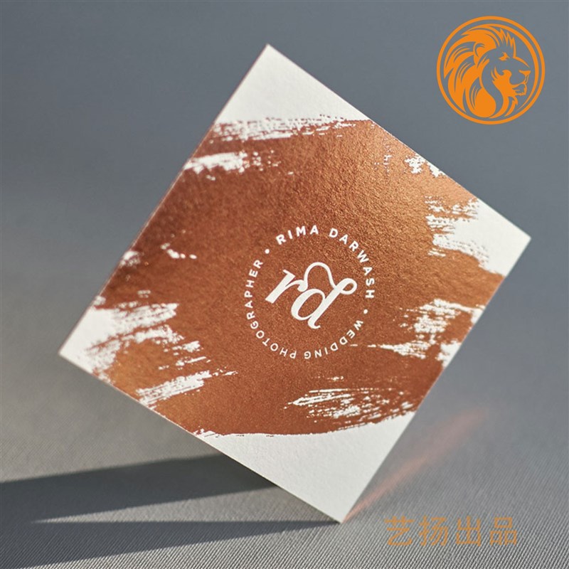 好货正方形名片/压凹名片/满版烫金名片/金边名片/烫古铜金名片