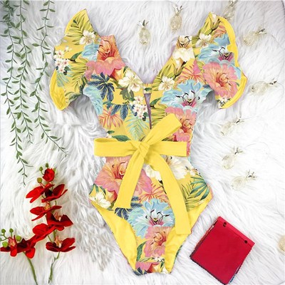 2022 Sexy One Piece Swimsuit Women Swimwear Push Up Monokini