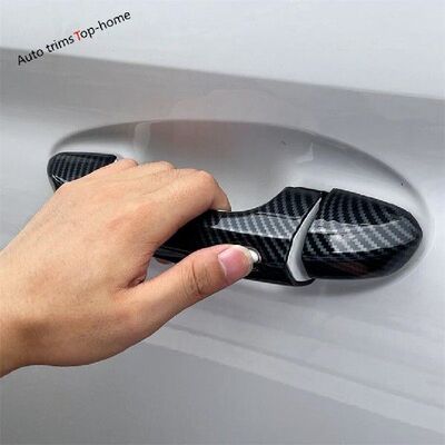 Chrome / Carbon Fiber Look Outside Door Handle Decoration Pr