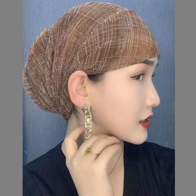 礼拜帽回女帽盖头女回春夏新款薄款软纱女帽遮发妈妈帽时尚老年帽