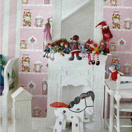 进口纯纸壁纸木纤维环保田园儿童房女温馨网红直播间客厅卧室墙纸