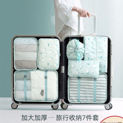 极速3PCS Compression Packing Cubes Travel Luggage Organizer