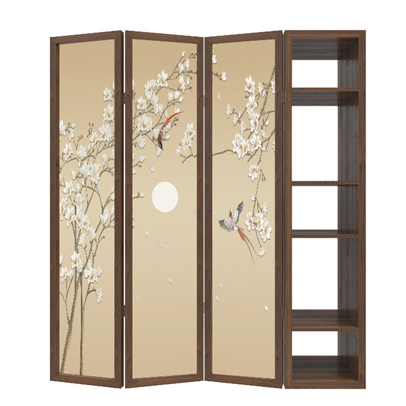 中式屏风隔断简约客厅进门玄关遮挡 家用实木小户型屏风隔断装饰