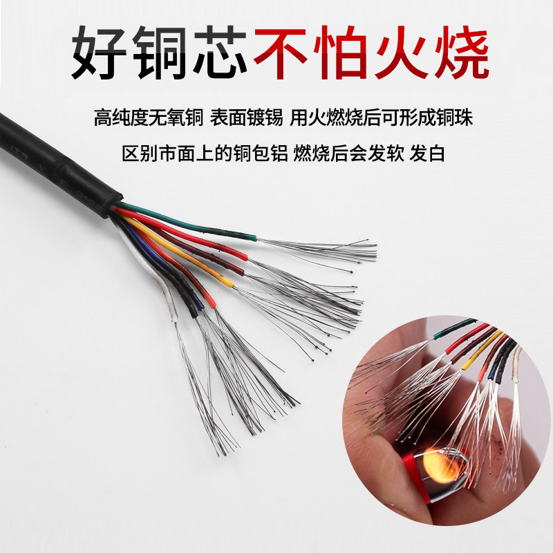 ULAmerican2464护套线16/18/20/26AWG2/3/4/5芯PVC镀锡线多股挤压