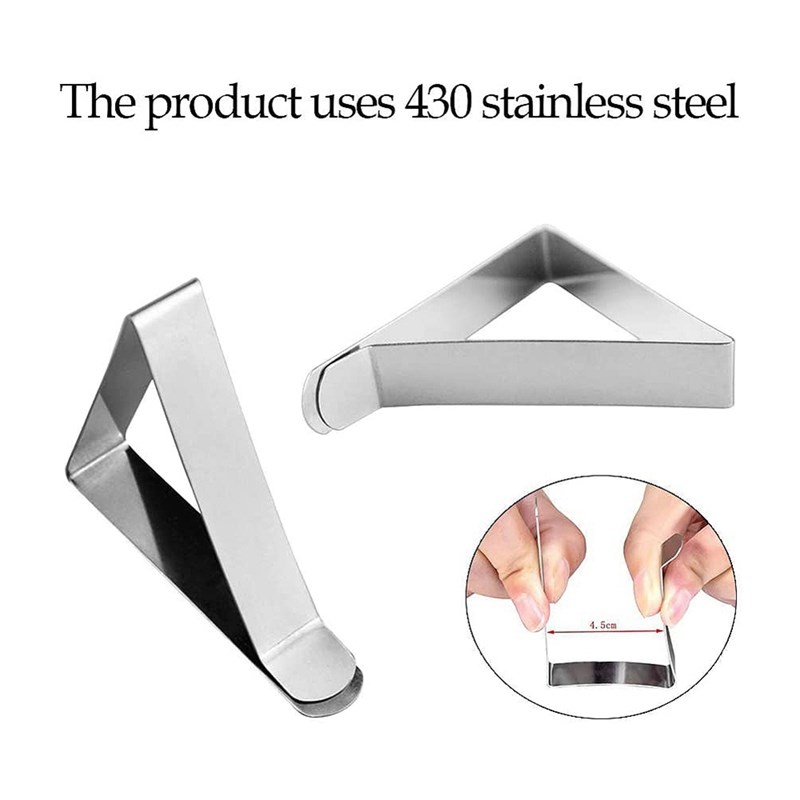 16Pcs Stainless Steel Tablecloth Clip,Non-Slip Adjustable