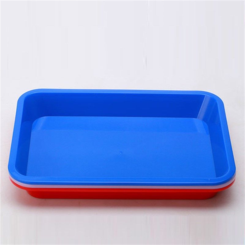 290*215*30mm 红色塑料盒 贝壳盘 整理盒 塑胶方盘 PP托盘 配件盘