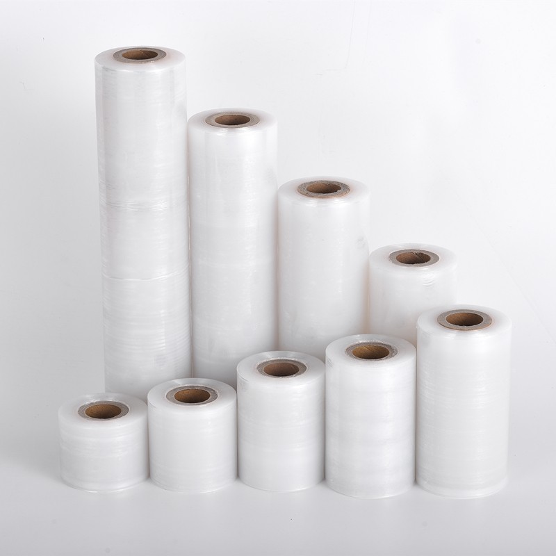 PE缠绕膜5cm10cm小卷拉伸包装保护膜工业保鲜膜透明塑料嫁接薄膜