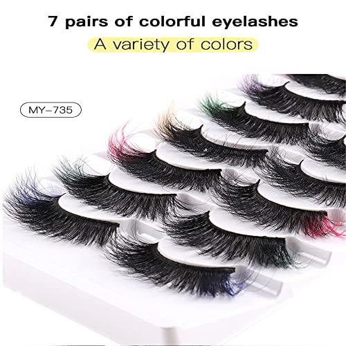 Andys Orchids 3D Colorful False Eyelashes  Thick Long Faux