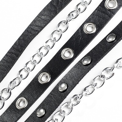 Fashion Women Gothic Punk Waist Belt Chain Metal Circle Ring