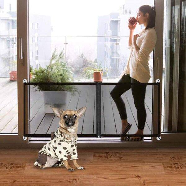 1Pcs Pet Isolation Net Dog Paw Print Door Fence Household