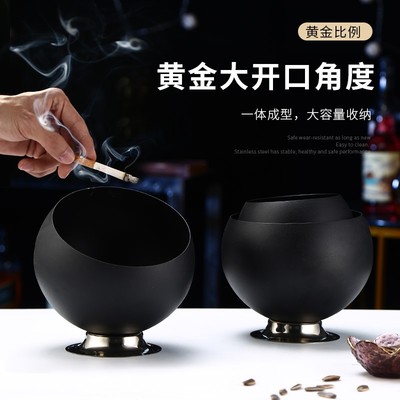 不锈钢桌面垃圾创意桶酒吧台面收纳桶KTV摆件烟灰客缸厅果皮罐