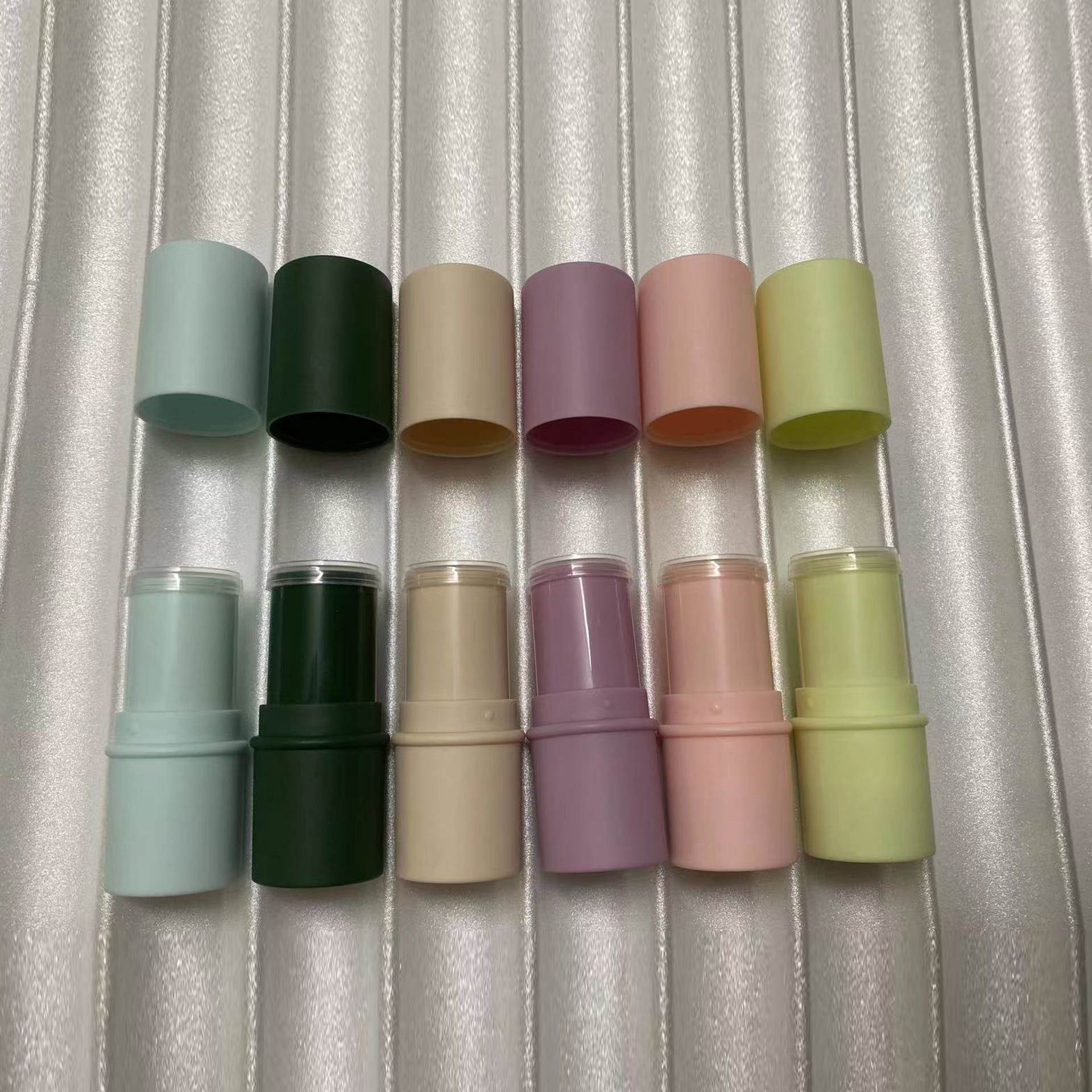分装管润唇膏口红青草膏艾草薄荷香膏DIY分装瓶固体空盒子直灌紫