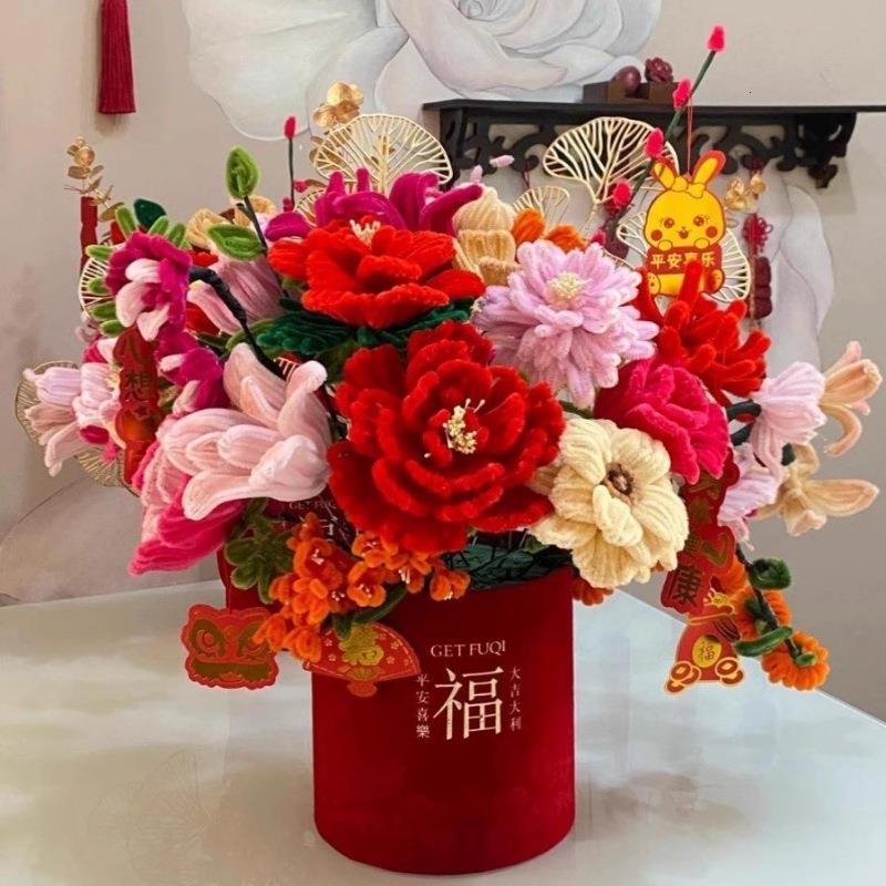 新年乔迁新居仿真花束手