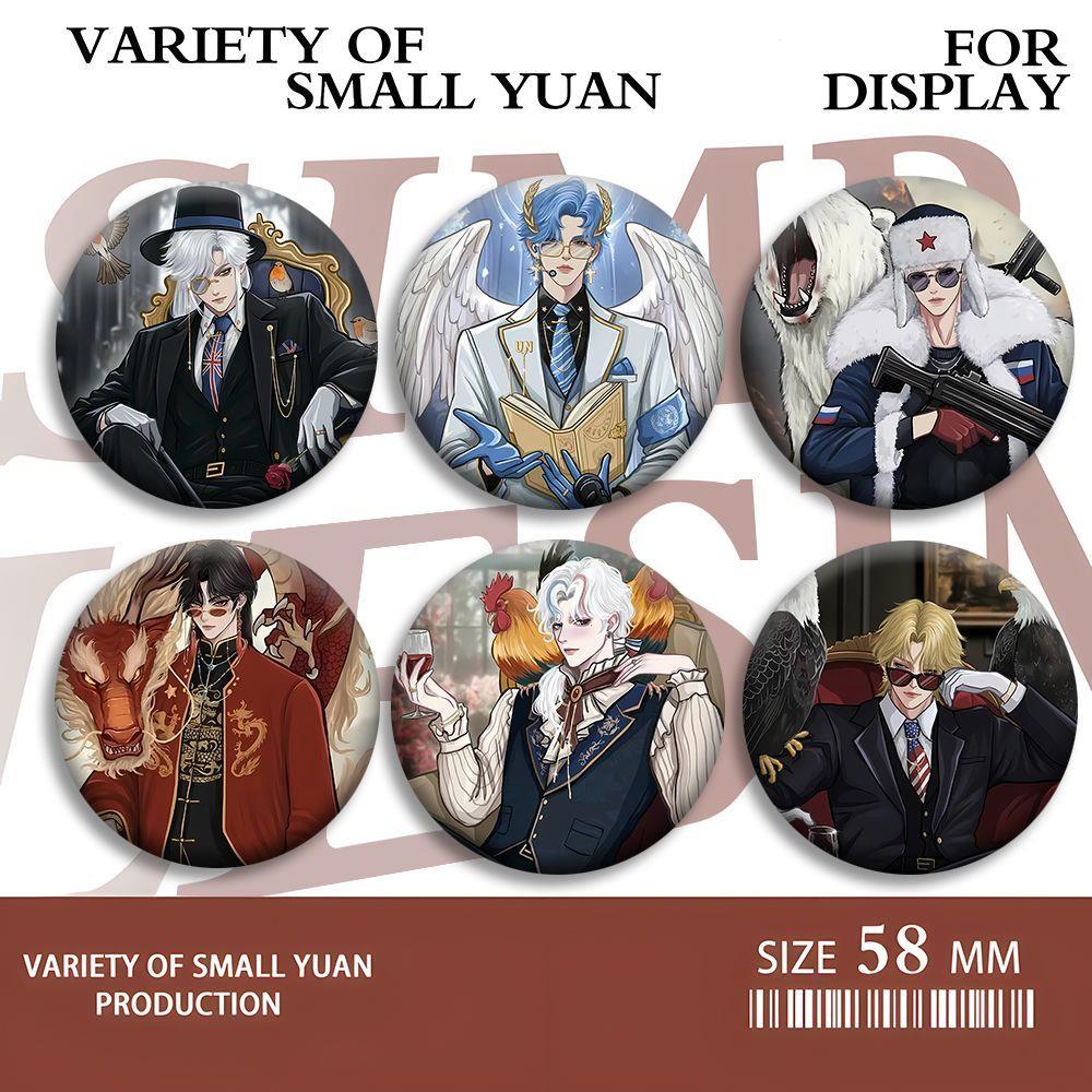 瓷爹周边国拟五常徽章cou