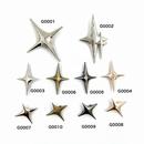 人造男女通用十字星胸针衣服包包饰品配合金扣针领角装 饰4芒星D1