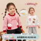 上衣加绒保暖冬装 小o爸女婴童 插肩袖 新款 女宝宝圆领卫衣2026冬季