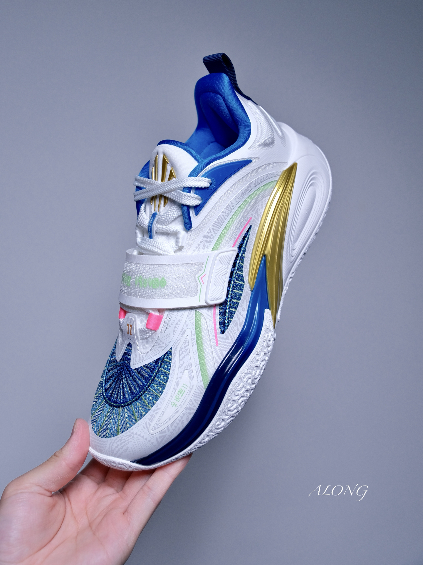 Anta安踏 KAI 1 欧文一代 “主场” 专业实战 防篮球鞋 男款 白蓝