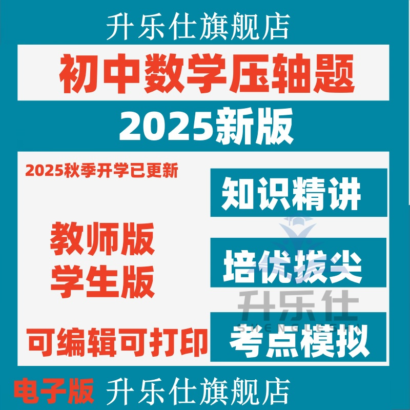 初中数学压轴题电子版七八九年级同步知识点精讲精练难点分类汇编