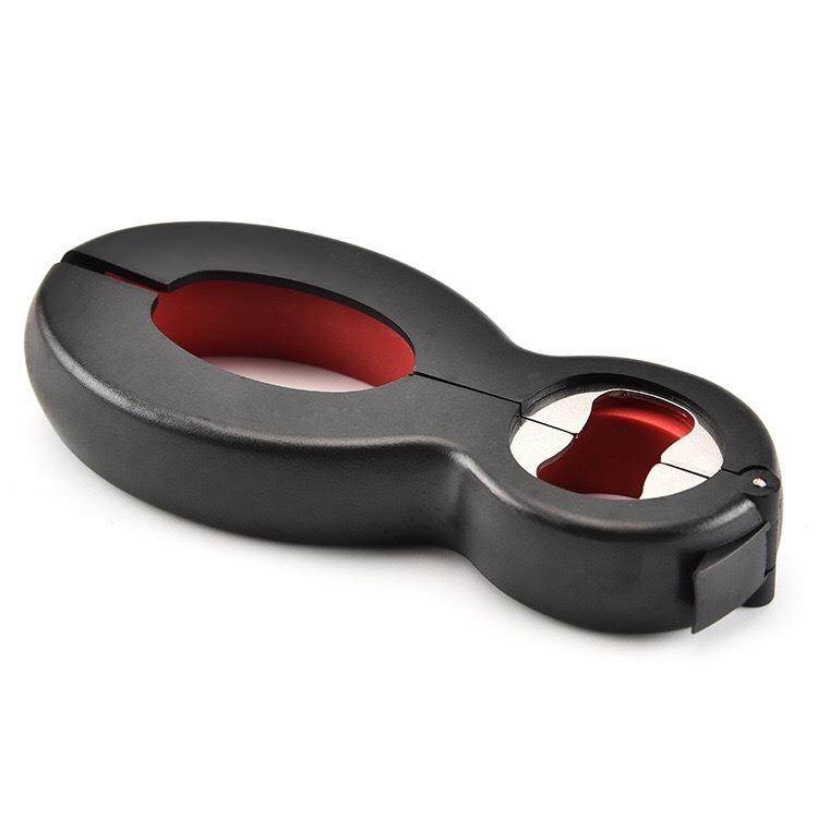 多功能塑料手柄不锈钢开瓶器 8字葫芦形6合1开罐器不同尺寸拧盖器