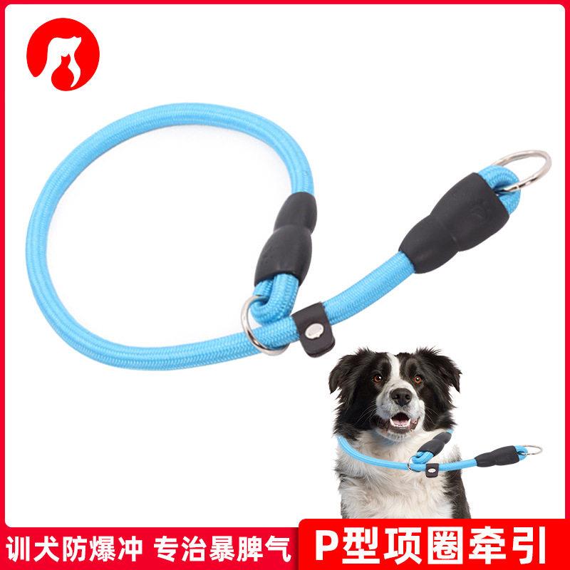 狗狗项圈P链P绳训犬牵引绳泰迪小型柯基边牧中型金毛大型犬狗链子
