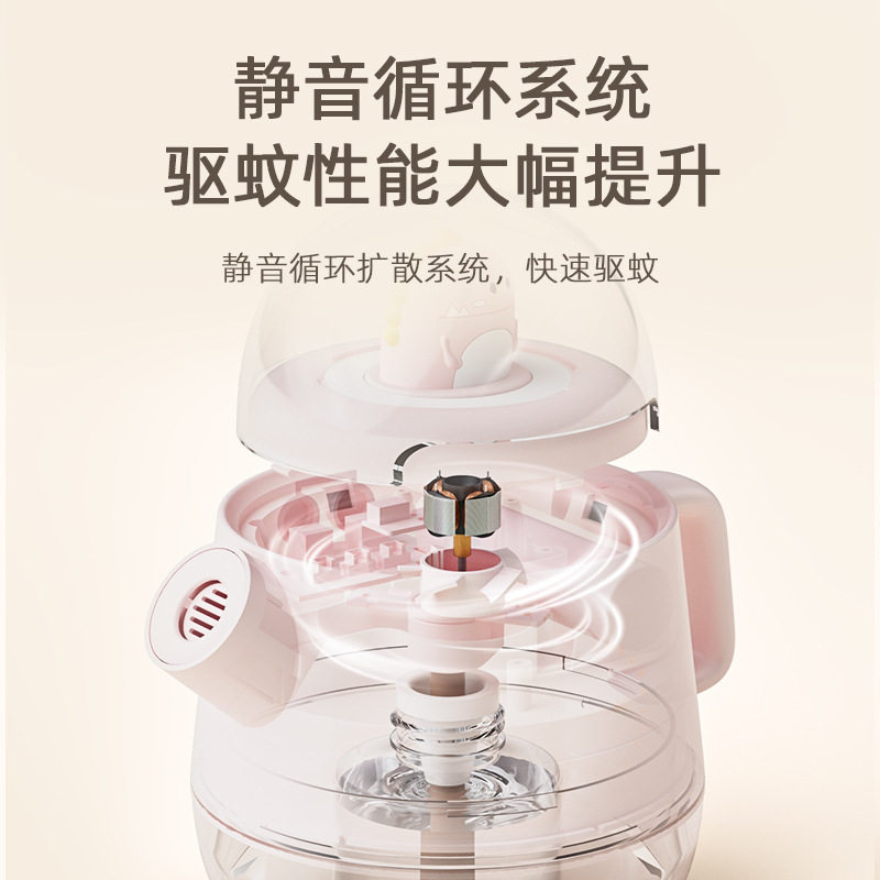 新品夏季新品卡通水壶驱蚊器 家用卧室桌面静音充电电热驱蚊液器