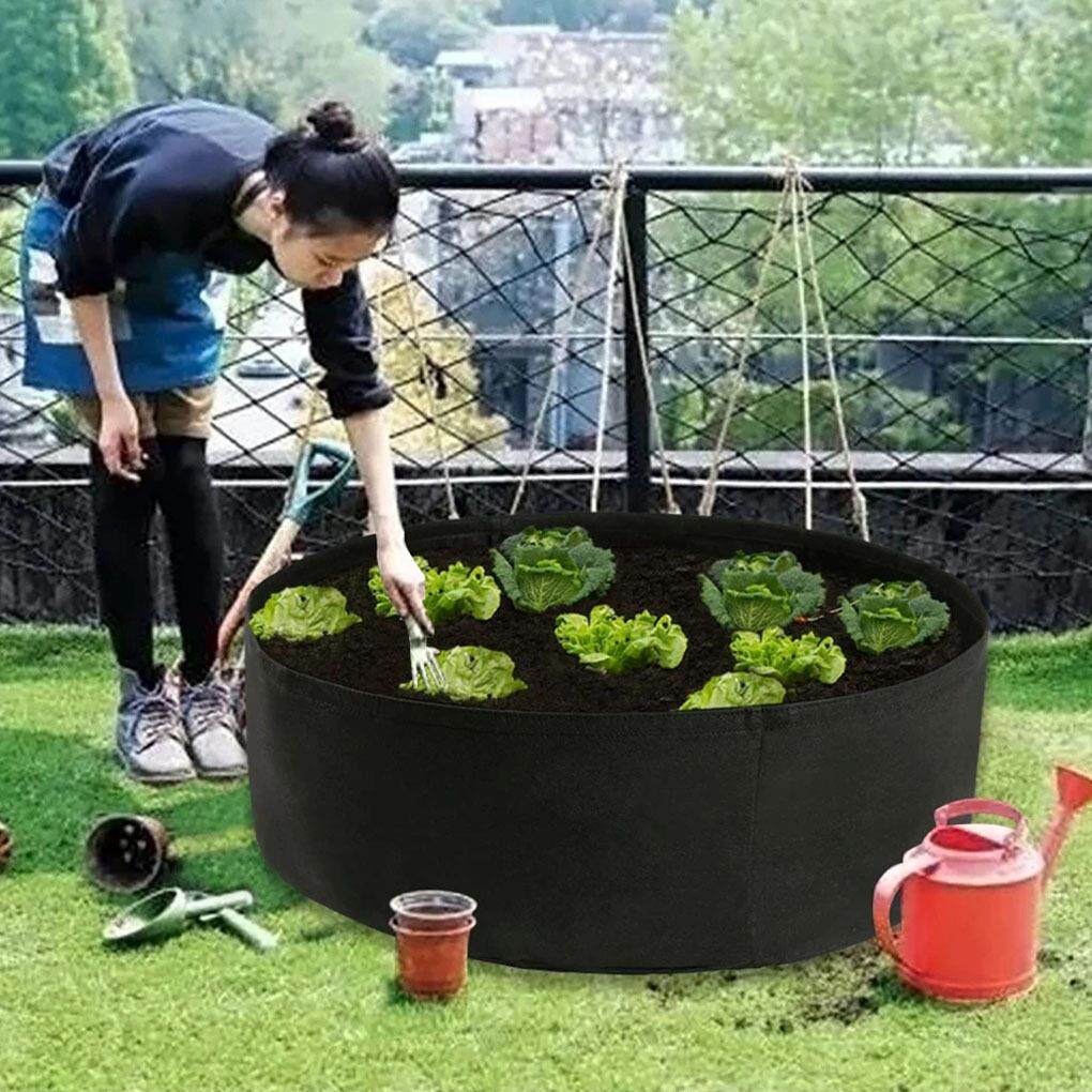 透气毛毡种植盆 室内外花园菜园种植盆家庭营养无纺布美植盆