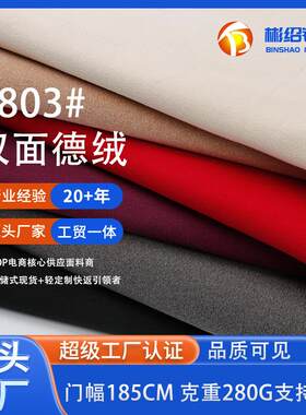 源头工厂 280g阳离子双面德绒布秋冬保暖内衣睡衣 德绒面料现货