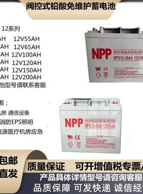 NPP耐普胶体蓄电池NPG12-40 12V65AH40A100A38A24A20A17A7A直流屏