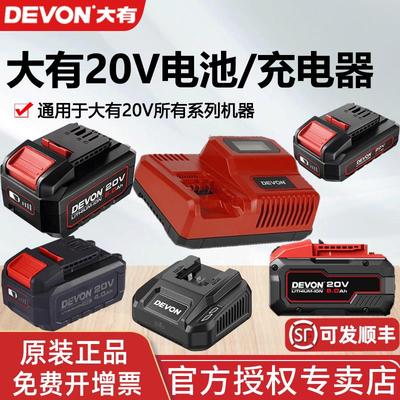 DEVON大有电动工具12V/20V锂电池充电器标充/快充/闪充通用适配