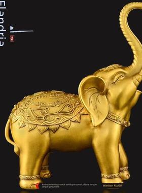 弗朗德纯铜大象桌面装饰摆件办公室客厅招财领导长辈送礼高档礼品