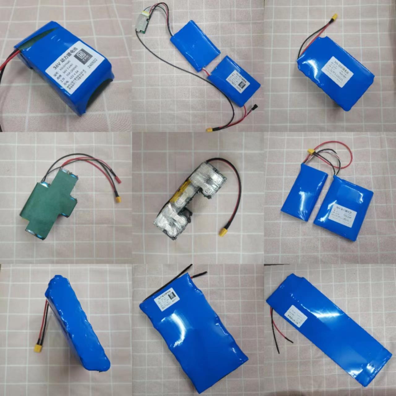 36V机器人平衡滑板动力锂电池3p4p5p10s21701865插头尺寸容量定制