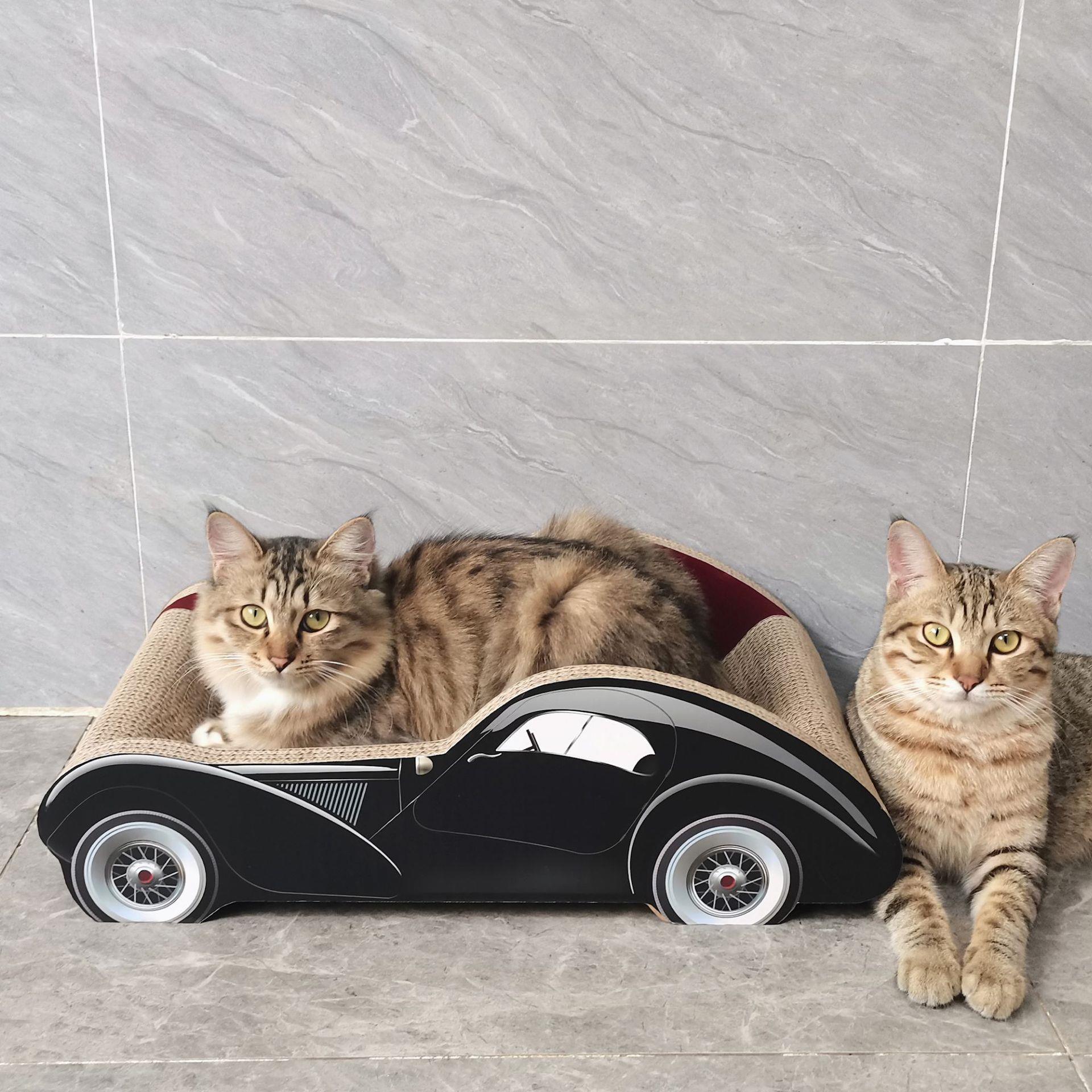 icle跑车猫抓板猫咪磨爪瓦楞纸靠背猫沙发解闷防猫抓沙发猫爪板