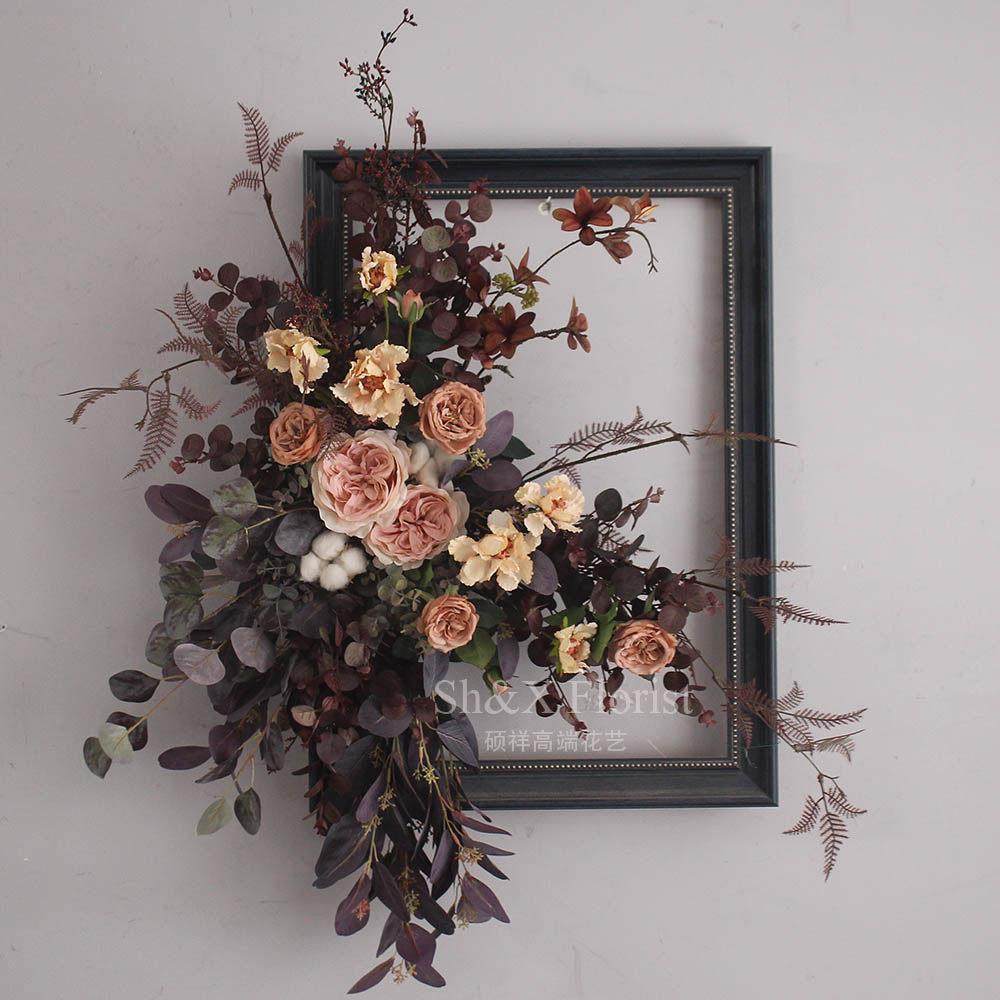 仿真花复古月季玫瑰创意墙饰 壁挂花艺摆件 店铺墙面装饰摄影道具,家居饰品,仿真花/假花,淘宝优惠券,粉丝福利购,淘宝优惠卷