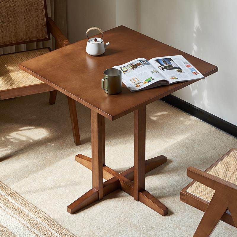 对白方桌洽谈桌圆形沙发边几客厅实木咖啡桌高级感艺术卧室小餐桌,住宅家具,实木餐桌,淘宝优惠券,粉丝福利购,淘宝优惠卷